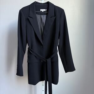 Good American sz S‎ black trench blazer NWT